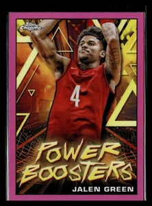 2023-24 Topps Chrome Jalen Green Power Boosters Pink Refractor #PB-2 Houston - Picture 1 of 2