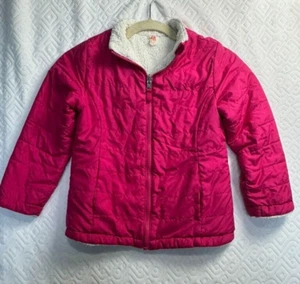 Girls Puffer Jacket Winter Coat Small (6-6x) Pink Zip Up Unbranded - Picture 1 of 13