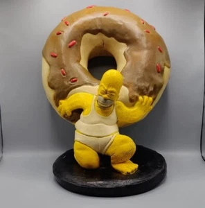 The Simpsons Homer Atlas Holding Donut 1999 A LA Carte Rare Latex Rare Vintage - Picture 1 of 19