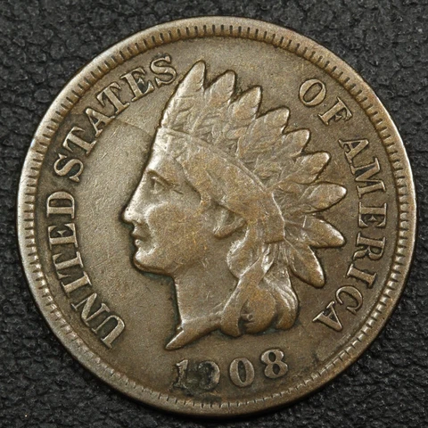1908 S Indian Head Copper Cent Cover