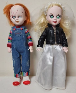 Living Dead Dolls Bride Of Chucky, Chucky & Tiffany 10" Figures Mezco Toyz - Picture 1 of 4