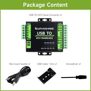 Waveshare Industrial Isolated USB To RS485/422 Converter Original FT4232HL Chip - Picture 1 of 18