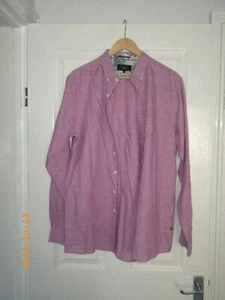 BNWOT MENS LONG SLEEVED COTTON/LINEN LIGHT PURPLE SHIRT BY LINDBERGH SZ L 41/42 - Picture 1 of 3