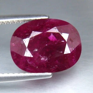 3.60 CT LOVELY 11X8 MM OVAL 100%NATURAL HEATED RED RUBY LOOSE GEMSTONE - Picture 1 of 4