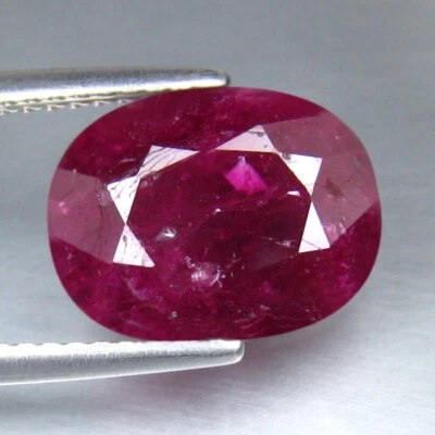 3.60 CT LOVELY 11X8 MM OVAL 100%NATURAL HEATED RED RUBY LOOSE GEMSTONE - Image 1 of 4