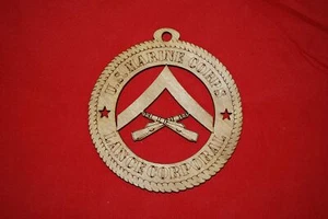 Marine Corps Enlisted Rank Lance Corporal wooden ornament - Picture 1 of 1