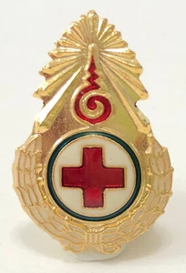 SOCIEDAD DE LA CRUZ ROJA DE TAILANDIA - PREMIO RANGO DEL REY MINIATURA Metal Blanco Pin Parche - Imagen 1 de 3