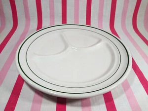 Fantastic 1950/60's Divided Buffalo China Restaurant Ware Niagara Weighted Plate - Picture 1 of 11