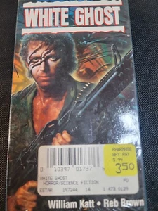 WHITE GHOST (1988) SEALED VHS TAPE CULT 80'S ACTION READY TO SLAB RARE - Picture 1 of 16