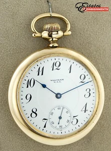Vintage 1919 Waltham P S Bartlett 14k Gold Filled 17 Jewels 16s Pocket Watch - Picture 1 of 6