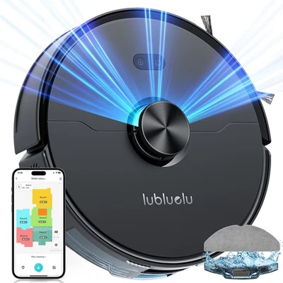 Lubluelu Saugroboter mit Wischfunktion Lasernavigation Kehrroboter App-Steuerung - Bild 1 von 4