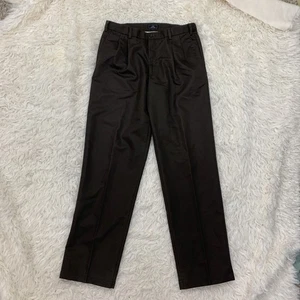 men dockers brown pleated dress pants 34x34 - Picture 1 of 3
