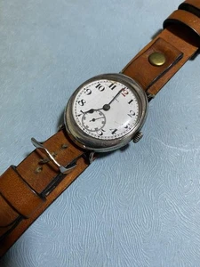 Reloj de trinchera de plata maciza CYMA WW1 militar SV925 revisión completado de Japón - Imagen 1 de 6
