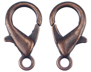 Paquete de 50 cierres de langosta 21x12 mm gancho de sujeción para hacer joyas de cobre antiguo - Imagen 1 de 3