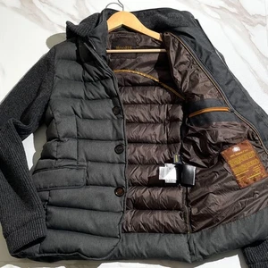 MOORER Daunenjacke Blouson Strick Stretch OREGON-JE Gr. 46 grau aus Japan - Bild 1 von 10
