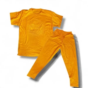 Vintage Hollywood Embossed Set Tee & Pants Made in USA - Bild 1 von 9
