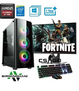 CHEAP FAST GAMING PC BUNDLE / CORE i7 / 16GB RAM / SSD+HDD / 8GB GRAPHICS CARD - Picture 1 of 1