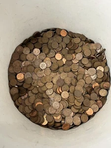 50 lbs Pre 1996 Canadian Copper Pennies 98% Pure Copper Bullion Errors Varieties - Picture 1 of 2