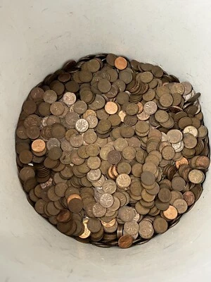 50 lbs Pre 1996 Canadian Copper Pennies 98% Pure Copper Bullion Errors Varieties - Image 1 of 2