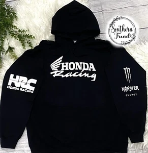felpa con cappuccio honda racing monster energy unisex s m l xl 2xl 3xl - Foto 1 di 2
