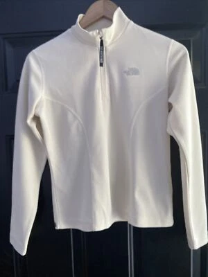 Camisa The North Face VaporWick Manga Larga 1/4 Cremallera Logo Para Mujer Talla S - Marfil Foto 1 de 4