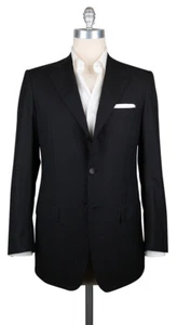 Kiton Black Wool Solid Sportcoat - (KTB32127021R7)