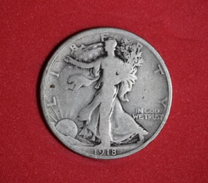 1918- WALKING LIBERTY HALF #P28666 - Picture 1 of 2