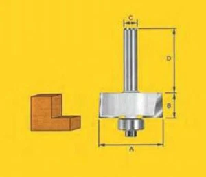 Router Bits Rabbeting Set - 4 sizes 1 bit 12.7mm Shank 8, 9.5, 11, 2.7mm TruaCuT - Picture 1 of 1