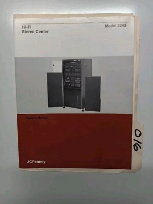 JC Penny model 2243 owners manual original book stereo fm am receiver radio - Изображение 1 из 2
