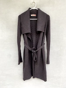 ❄️ Cable Melbourne 100% Wool Longline Open Cardigan Jacket Coatigan Size XS - Picture 1 of 7