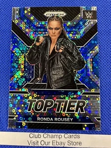 2023 #40 Ronda Rousey Panini Prizm WWE SmackDown Nivel Superior Tarjeta Disco Prizm - Imagen 1 de 2