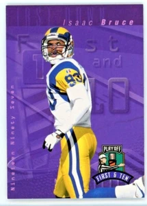 1997 Playoff First & Ten Isaac Bruce Card #137 HOF Football - Picture 1 of 4