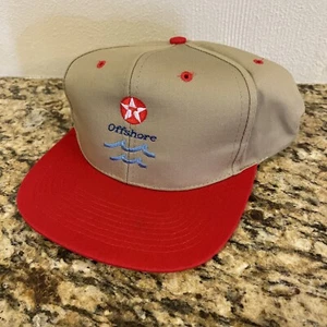 Cappello da baseball uomo vintage rosso marrone USA Texaco Oil Gas Trucker berretto offshore - Foto 1 di 6