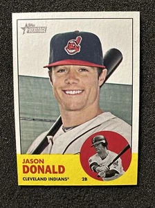 JASON DONALD #317 2012 Topps Heritage Baseball QTY Cleveland Indians - Foto 1 di 2