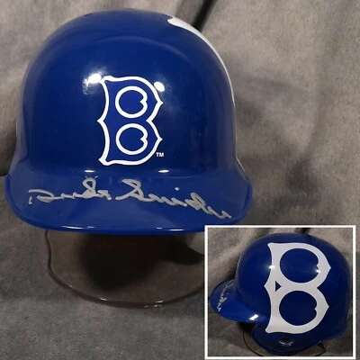 DUKE SNIDER signed BROOKLYN DODGERS mini helmet PSA/DNA coa batting STICKER ONLY - Image 1 of 4