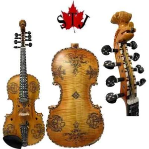 Excellent 4+4 Strings Hardanger Norwegian fiddle 8 strings 4/4 Violin Good sound - Picture 1 of 12