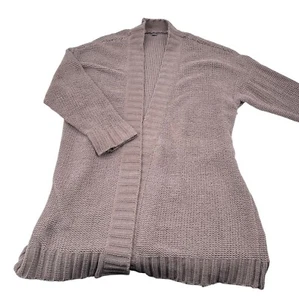 Aerie Women's Open Front Knit Cardigan S/P Taupe soft Longline Sweater With Belt - Picture 1 of 5