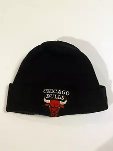 Chicago Bulls Vintage Invierno Gorro Sombrero Y2K Años 90 HipHop Jordan Pipen Rodman Negro - Imagen 1 de 6