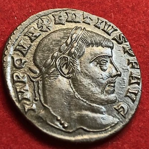 Maxentius. AD 307-312. Æ Follis, Roma In Hexastyle Temple - Picture 1 of 11