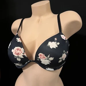 Victoria’s Secret Y2K Pink Size 36C Vintage Push Up Floral Roses Bra - Picture 1 of 14