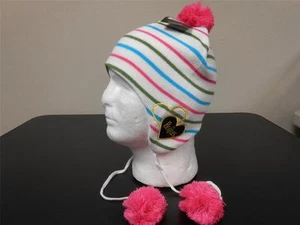 New OSFA THE BEATLES KNIT BEANIE W/EARFLAPS & POMPOM - Picture 1 of 7