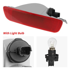 With Bulb Rear Bumper Reflector Tail Fog Light Lens For NISSAN QASHQAI 2007-2013 - Picture 1 of 10