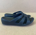 Crocs Sanrah Strappy Black Wedge Sandals Slip On Open Toe 204010 Women’s Size 11