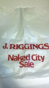 Bolsa de compras de plástico texturizado J. Riggings venta ciudad desnuda - Imagen 1 de 1