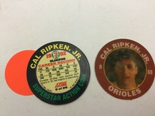 Baseball Score 1992 Slurpee 7-11 Superstar Action Coin Disc    CAL RIPKIN JR