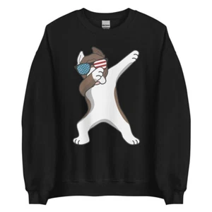 Dabbing EE. UU. Perro Amantes de Mascotas Divertida Linda Dogdad Dogmom Regalo Sudadera - Imagen 1 de 8