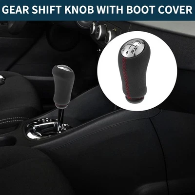 5 Speed Manual Gear Shifter Knob for Renault Clio III 2005-2009 Faux Leather - Image 1 of 4