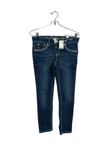 Justice girls jeans 10 1/2 skinny Jeans dark wash new - Picture 1 of 3