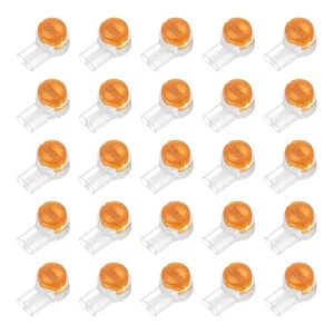 Wire Connectors Assortment Kit, K2/UY2 Butt Connectors, Orange, 100pcs - Photo 1/5