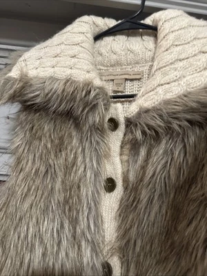 CHALECO NINE WEST MUJER GRANDE BRONCEADO IMITACIÓN PIEL INVIERNO BOTÓN CHALECO USADO EN EXCELENTE ESTADO Foto 1 de 4